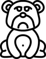 Pouting Bear With Angry Lips vector