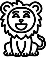 Happy Smiling Lion Cartoon vector
