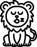 Sleeping Lion Calm vector