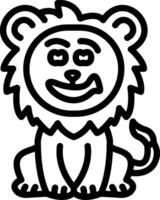 Grinning Lion Big Smile vector