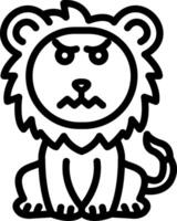 Crying Lion With Tears Icon vector