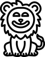 Lion Clown With Red Nose vector