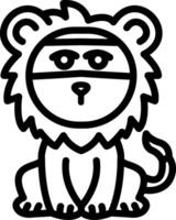 Lion Ninja Secretive Pose vector