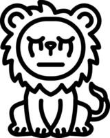 Lion Crying Loudly Face vector