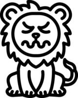 Disgusted Lion Wrinkled Nose vector