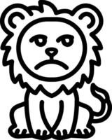 Unamused Lion Bored Face vector