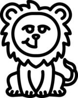 Wry Smile Lion Side Grin vector