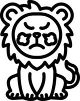 Steaming Angry Lion Cartoon vector