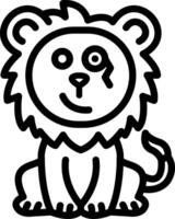 Monocle Wearing Lion Classy Look vector