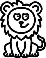 Lion Rolling Eyes Expression vector