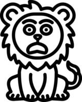 Fearful Lion Scared Reaction vector