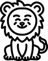 Joyful Happy Lion Expression vector