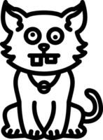 Ugly Funny Cat Sketch Drawing vector