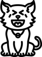 Laughing Funny Cat Emoji Design vector