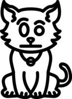 Suspicious Sneaky Cat Drawing vector