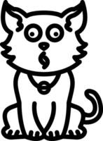 Whistling Cat Expression Icon vector