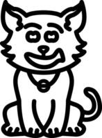 Grinning Smiley Cat Flat Icon vector