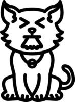 Vomiting Cat Face Expression vector