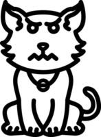 Crying Cat with Tear Drops vector