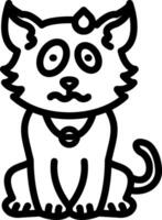 Nervous Shaking Cat Illustration vector