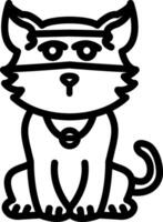 Ninja Stealth Cat Character vector