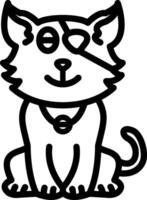 Pirate Cat with Eye Patch vector