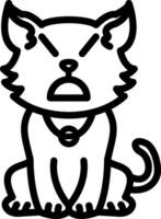 Persevering Tired but Brave Cat vector