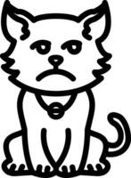 Unamused Bored Cat Face Emoji vector