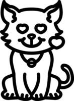 Smiling Cat With Heart Eyes vector