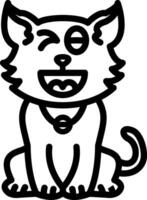 Naughty Mischievous Cat Sketch vector