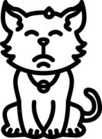 Embarrassed Blushing Cat Icon vector