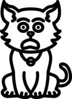 Fearful Scared Cat Head vector