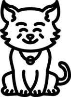 Joyful Smiling Happy Cat Art vector