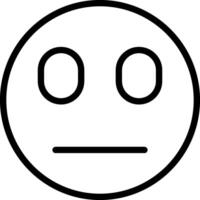 Neutral Expression Flat Mood vector