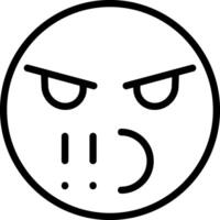 Pressure Face Stress Mood Icon vector
