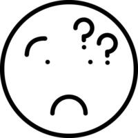Thinking Face Question Mood vector