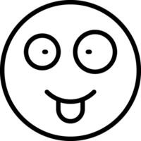 Silly Face Stuck Tongue Icon vector