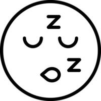 Sleeping Face Zzz Expression vector
