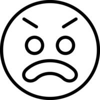 Angry Face Red Expression vector