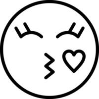 Kiss Face With Puckered Lips vector
