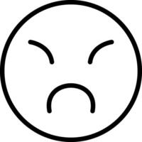 Upset Face Angry Expression vector