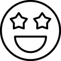 Starstruck Face With Sparkling Eyes vector