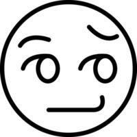 Smirk Face With Half Smile vector