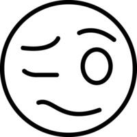 Woozy Face Dizzy Feeling Icon vector