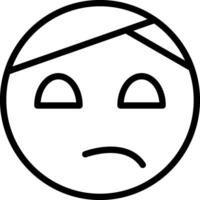 Face With Head Bandage Emoji vector