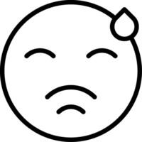Embarrassed Face Blushing Icon vector