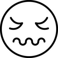 Disgusted Face Expression Icon vector