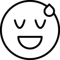 Relieved Face Calming Expression vector