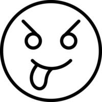 Mocking Face With Sarcasm Look vector