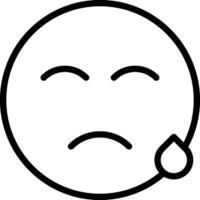 Cold Sweat Face With Drops vector